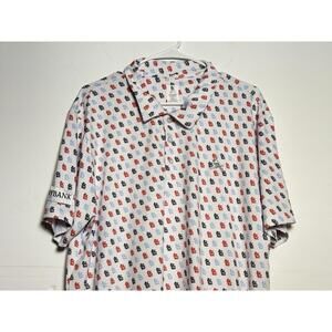 St. Louis Cardinals All Over Print Polo Shirt Mens XL Dri Fit Loose Fit Casual